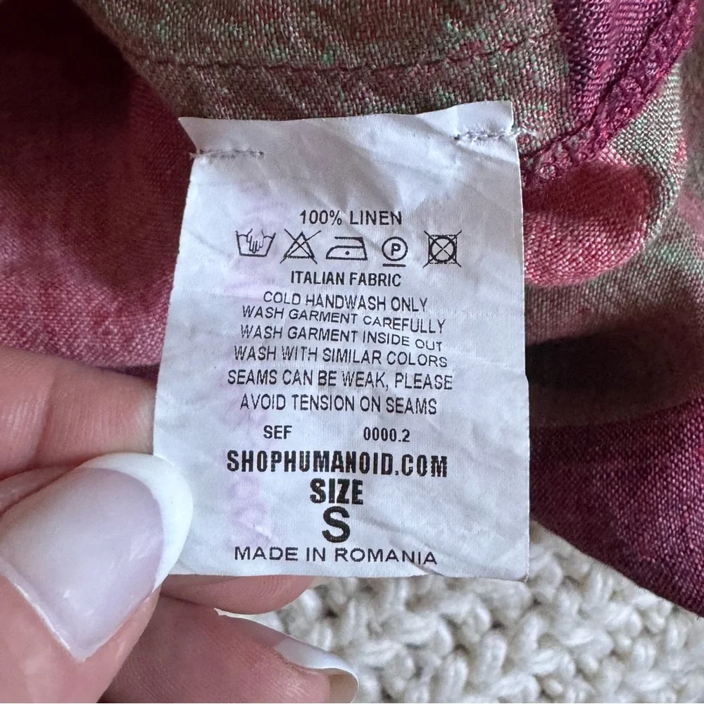 Humanoid Oversized Linen Striped Dress  Made in Romania - Picture 9 of 9